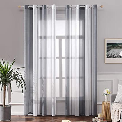 MIULEE Cortinas Translucida de Moderno