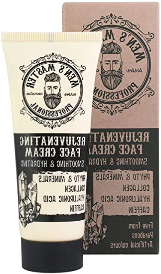 Crema facial rejuvenecedora hidratante antiarrugas para hombre, Sin parabenos, sin colorantes artificiales. Volumen 75 ml de Men's Master.
