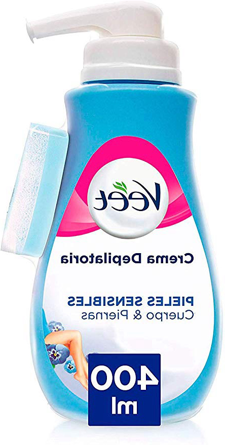 Veet Crema Depilatoria Corporal para Mujer, Con Dosificador, Piel Sensible, 400 ml