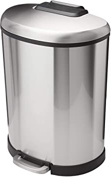 Amazon Basics D-Shaped Soft-Close Trash