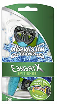 Wilkinson Sword - Xtreme 3 Sensitive - Maquinillas de afeitar desechables para hombre para pieles sensibles - 8 unidades