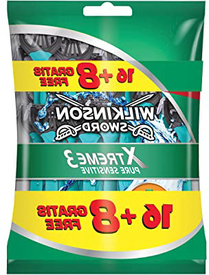 Wilkinson Sword Xtreme 3 Pure Sensitive - Maquinilla de afeitar para hombre, 24 unidades