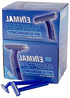 Teqler T-370650 Maquinillas desechables para cada longitud de pelo, cuidan la piel al afeitar, azul (100 uds. )