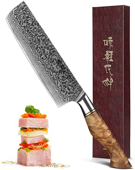 HEZHEN Cuchillo Nakiri de cocina