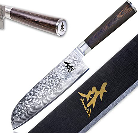 KIROSAKU Cuchillo Japonés Santoku 18