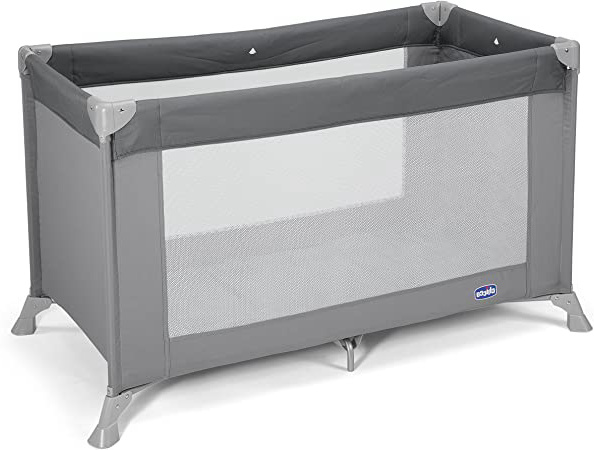 Chicco Goodnight Cuna de viaje ligera, con cierre de paraguas, 8 kg, color gris (Graphite)