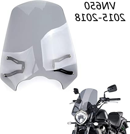 Artudatech Parabrisas para motocicleta, parabrisas delantero para motocicleta con soporte, parabrisas para K-A-W-A-S-A-K-I Vulcan S EN 650 2015-2018