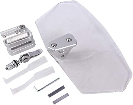 Clip Ajustable en la Extensión del Parabrisas Alerón Deflector de Viento para la Motocicleta
