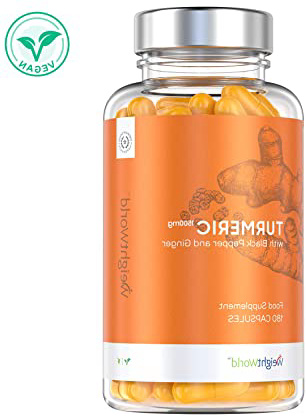 







Cúrcuma con Jengibre y Pimienta Negra de 1500 mg - Potente Antiinflamatorio y Antioxidante, Mejora Circulación, Sistema Inmunológico y Articulaciones, Con Curcumina y Bioperine, 180 Cápsulas






