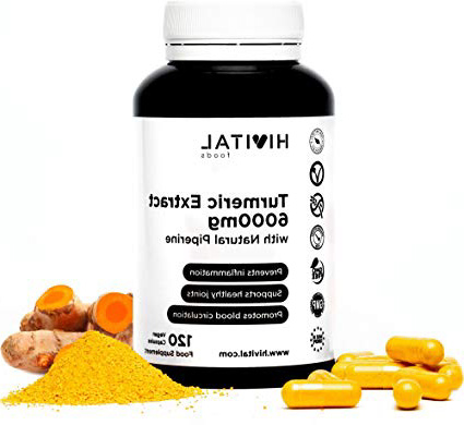 Cúrcuma 6000 mg, Extracto al 95% con Pimienta Negra | 120 cápsulas vegetales | Para mejorar la circulación sanguínea, la salud cardiovascular, combatir la inflamación y el dolor de las articulaciones.