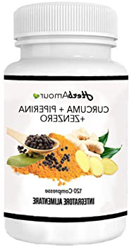 HerbAmour CURCUMA PIPERINA ZENZERO I 120 Pastillas Extractos Puros De Cúrcuma (320 Mg) Pimienta (20 Mg) Jengibre I Producto Antiinflamatorio Antioxidante Analgésico Curcumina I Suplemento Turmeric