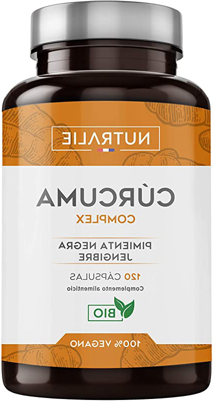 Cúrcuma orgánica(650mg) con Jengibre(50mg) y Pimienta Negra(10mg) | 120 cápsulas vegetales | Máxima calidad | Potente antiinflamatorio y antioxidante natural | Cúrcuma complex | Nutralie