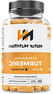 Cúrcuma Orgánica con BioPiperine + Jengibre. Alta concentración de cúrcuma en cápsulas de 745 mg de fácil absorción. Suplemento antiinflamatorio y antioxidante. 120 cápsulas veganas.