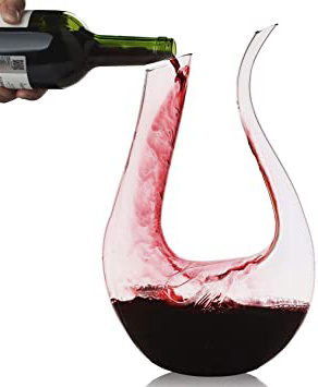Decantador,Smaier 1200ml Aireador de Rojo