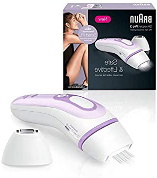 Braun Silk Expert Pro 3 PL3111 - Depiladora Luz Pulsada (IPL) de Última Generación, Depilación Permanente, Blanco/Lila