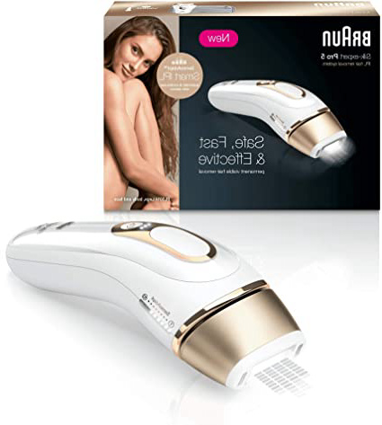 Braun Silk Expert Pro 5 PL5014 - Depiladora Luz Pulsada IPL, Depilación Permanente, Menos de 5 Min Ambas Piernas, Cara y Cuerpo, También para el Hombre