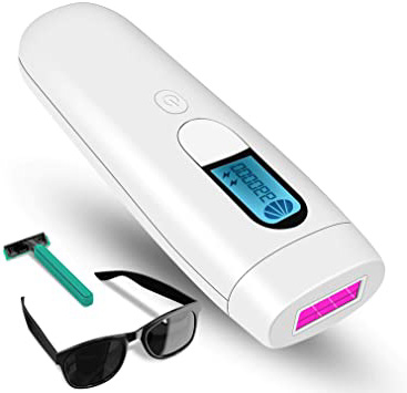 Depiladora Luz Pulsada, ACTION 2 Modos de Depilacion Definitiva Profesional, 990,000 Pulsaciones IPL Depiladora Laser para Hombre Mujere en Cuerpo, Cara, Piernas y Zonas Precisión, Blanco