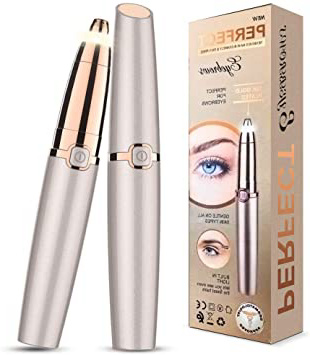 Eléctrica Depiladora Cejas - Xpreen Afeitadora de Cejas Recortador Flawless Recortador de Fello de Cejas Sin Dolor para Mujer Depiladora de Cejas Rápida y Segura con Luz LED