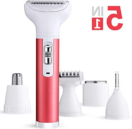 liaboe Depiladora Electrica Mujer Facial 5 en 1 Afeitadora con Tecnología Wet y Dry Maquinilla Impermeable para Cara, Cejas, Piernas, Nariz, Bikini con Usb Cargador