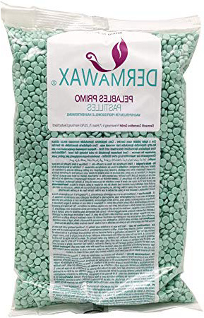 Dermawax 1 kg Aloe Vera perla de Cera caliente Cera depilatoria caliente , para pieles sensibles et normal , áreas faciales axilas , faciales Cera sobre, La carrocería completa Depilación brasileña