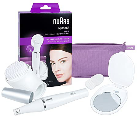 Braun Face (Edición Japón) 830 - Depiladora facial con cepillo de limpieza, color blanco