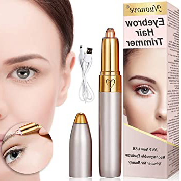 Depiladora Cejas Mujer, Eléctrica Depiladora Facial Mujer, Eyebrow Trimmer, Recortador de Vello Nariz/Orejas, USB Recargable, Mujer Depiladora Facial Para Cejas Máquina de Instrumento de Belleza