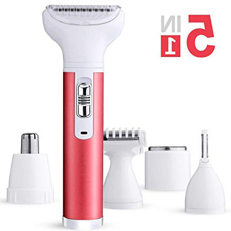 liaboe Depiladora Electrica Mujer Facial 5 en 1 Afeitadora con Tecnología Wet y Dry Maquinilla Impermeable para Cara, Cejas, Piernas, Nariz, Bikini con Usb Cargador