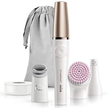 Braun FaceSpa Pro 912 - Sistema 3 en 1 con Depiladora Facial, Cepillo Facial y Cabezal Tonificador, Blanco