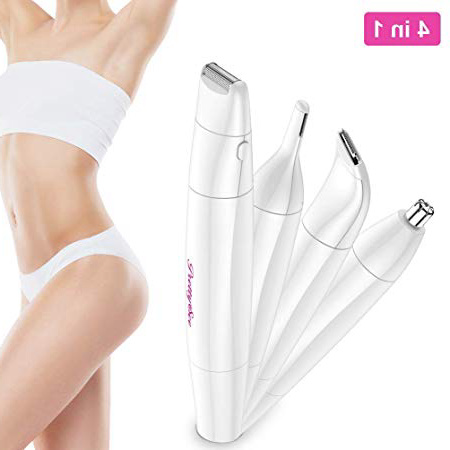 Afeitadora Mujer 4 en 1,PRETTY SEE Depiladora de Cuerpo,Femenina Recortadora Electrica, Impermeable Facial Depiladora de Cabello para Cejas,Rasuradora de Bikini Cejas,Depilador de Nariz