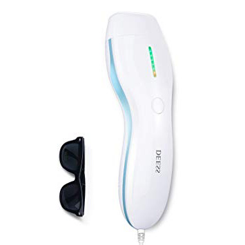 Sistema de Depilación por Luz Pulsada Intensa (IPL), Dispositivo DEESS series 3 Plus de Depilación Permanente para Cara y Cuerpo, 350.000 pulsaciones de luz, Uso Doméstico -Azul-Aprobado por la FDA