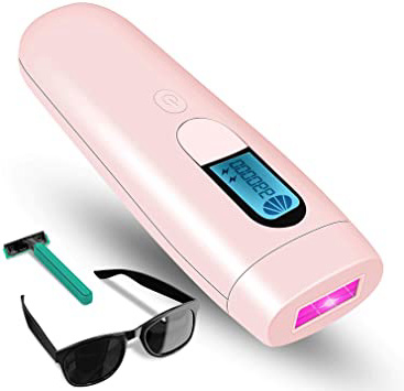 Depiladora Luz Pulsada, ACTION 2 Modos de Depilacion Definitiva Profesional, 990,000 Pulsaciones IPL Depiladora Laser para Hombre Mujere en Cuerpo, Cara, Piernas y Zonas Precisión, Rosa