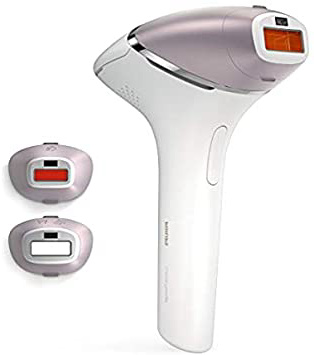Philips BRI954/00 Lumea Prestige - Depiladora Luz Pulsada para la Depilación Permanente del Vello Visible en Casa con 3 Cabezales: Cuerpo, Cara y Zonas Precisión, Blanco y Rosa
