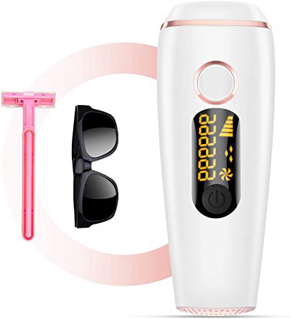 Fezax IPL Depiladora de Luz Pulsada, Depilación permanente, de Depilación Permanente para Cuerpo y Cara Dispositivo Profesional sin Dolor para el Hogar, para Mujer y Hombre.