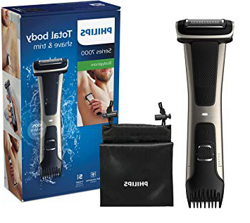 Philips Serie 7000 BG7025/15 - Afeitadora Corporal con Cabezal de Recorte y de Afeitado, 80 minutos de Uso, apta para la Ducha, Negro