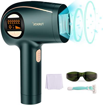 TURATA IPL Depiladora de Luz Pulsada, 999,999 Flashes Depilación Permanente Enfriamiento Disparos de Depilación para Cuerpo y Cara Dispositivo Láser Dolor para el Hogar para Cuerpo y Cara para Mujer