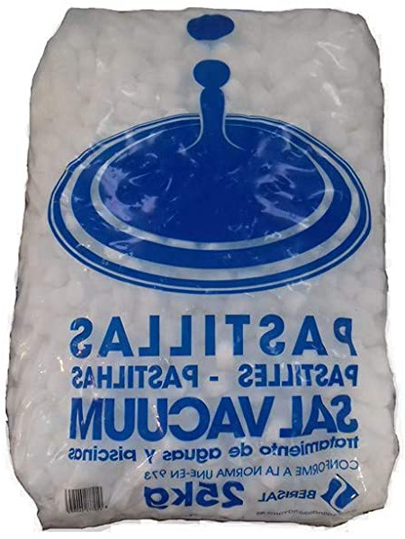 Sal Descalcificadora 25kg pastillas Redondas,