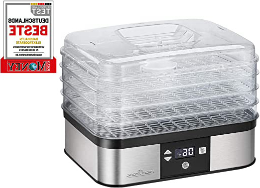 Proficook DR 1116 Deshidratador de Alimentos con Control de Temperatura, 350 W, 1 Cubic_Feet, 1 Decibelios, Acero Inoxidable