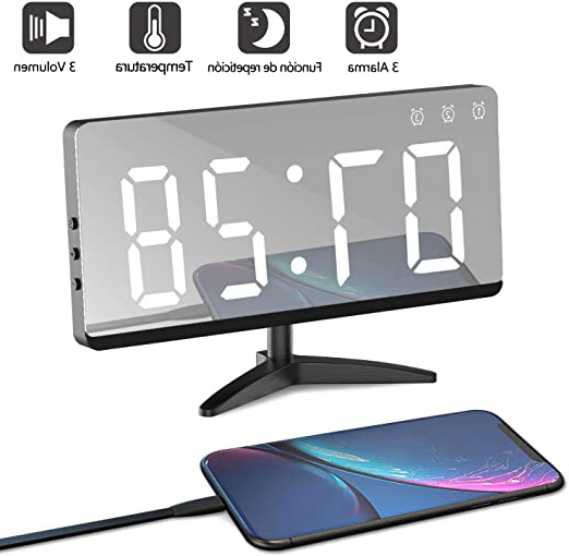 Reloj Despertador Electrónico Led Digital 3d Blanco