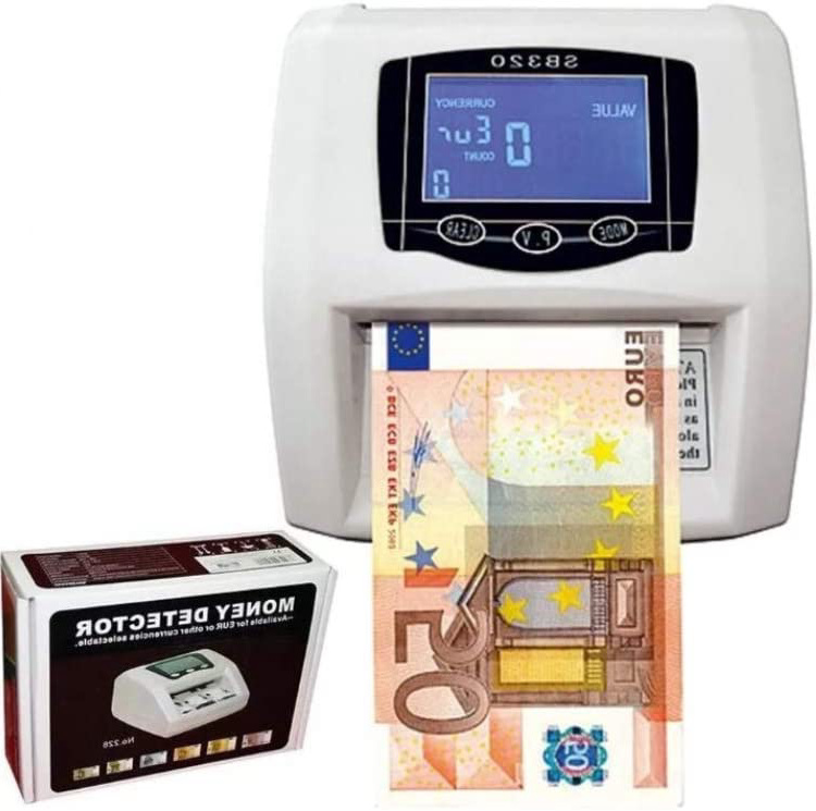 Detector de billetes falsos contador
