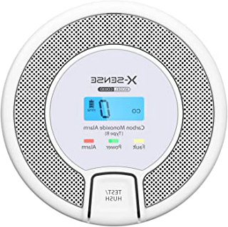 X-Sense Detector de monóxido de carbono con pantalla digital, Alarma de CO, Sensor preciso con vida útil de 10 años, Batería reemplazable, Certificación BSI, EN 50291
