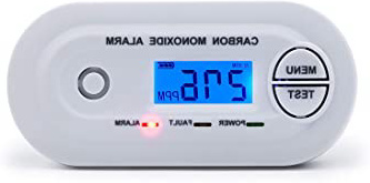 Detector de monóxido de carbono SCONDA EN 50291 certificado, detector de alarma de CO con pantalla LCD digital, alimentado por batería