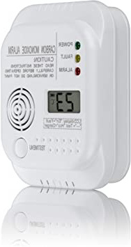 SEBSON Detector monoxido de Carbono, EN 50291, Alimentado por baterías, CO Alarma, Detector de Gas con Pantalla e indicador de Temperatura