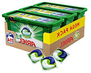 Ariel 3en1 PODS Original Detergente En Cápsulas Superconcentrado: Limpia, Quita Manchas, Ilumina En 1 Lavado, 114 Lavados (3x38)