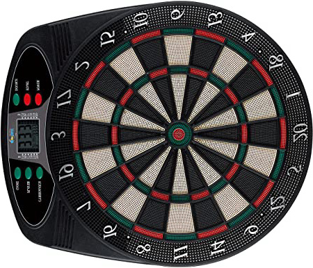 Solex 43317 - Diana electrónica (8 Jugadores, 6 Dardos Suaves, 24 Puntas, 49 x 42 x 3 cm)