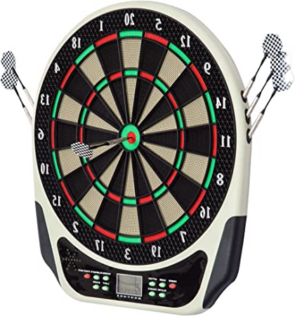 HOMCOM Diana electrónica 6 Dardos Juego Digital con Sonido 18 Juegos 159 Variantes