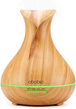 Aidodo Difusor de Aroma 400ml Humidificador Ultrasónico Aromaterapia,Difusor de Aceites Esenciales con Vapor Frío, 7-Color LED,4 Temporizador, Ambientador,Humidificador Bebes, Hogar, Oficina,Bebé etc