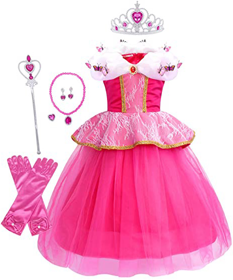 AmzBarley Disfraz Princesa Vestido Niña