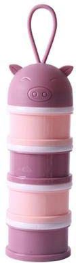 Loveinwinter 4 Capas dispensador de Leche en Polvo Gran Capacidad Portátil Caja de Leche en Polvo contenedor de Almacenamiento Bocado