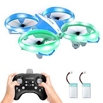 Redpawz R13 LED RTF Drone Para Niños,RC Quadcopter con Toss/Shake Take Off Control Gestos,Evitación de obstáculos,Modo sin Cabeza,3Modos de Velocidad Estabilización de Altitud Principiantes-2 Baterías