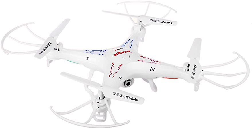 Syma- 1/ X5C Drone Quadcopter de 6 Ejes con Cámara HD de Alta definición y Control Remoto 2.4G 4CH RTF 2G TF Tarjeta, Color White (